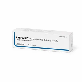 Пренамид (Prenamid) — кальципотриол + бетаметазон, 50 мкг/г + 0,5 мг/г, мазь, 60 г
